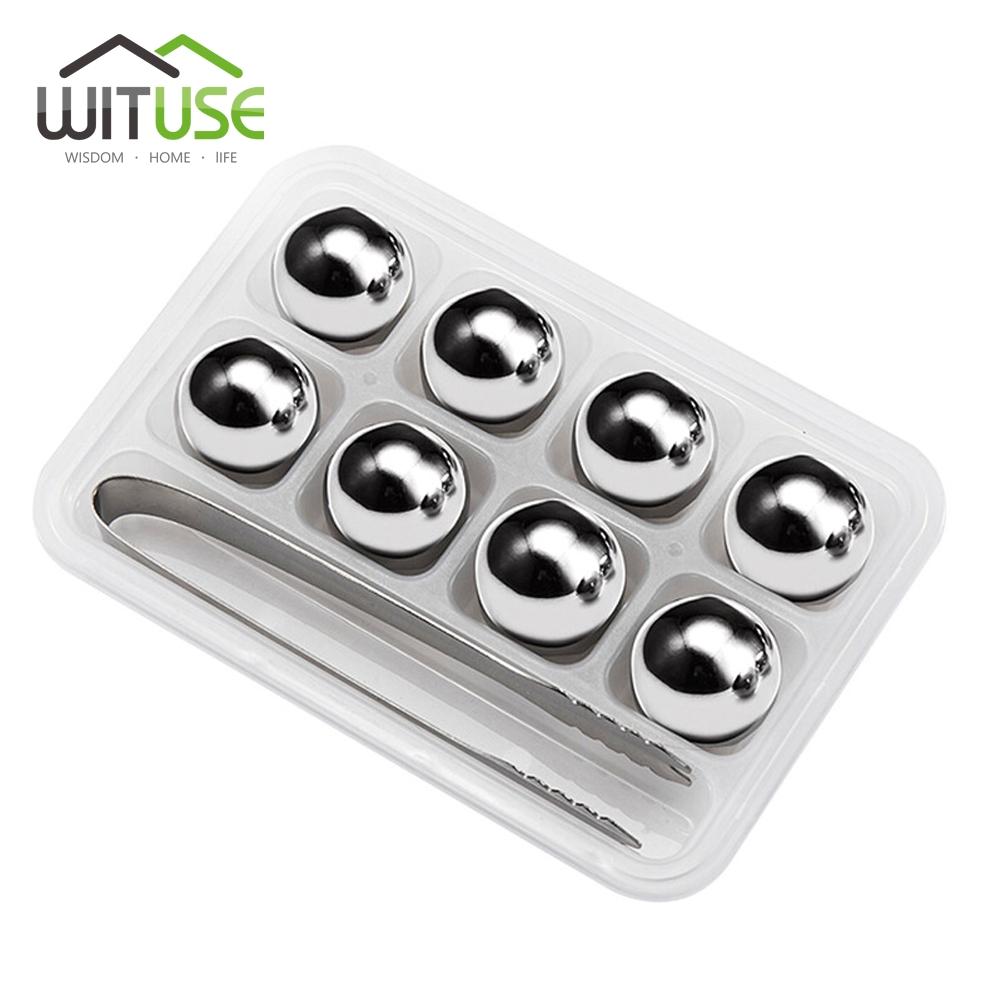 Stainless Steel Spherical Stones with Tongs